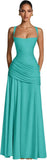 Kingbridal Spaghetti Straps Chiffon Bridesmaid Dresses for Women A-Line Formal Dress