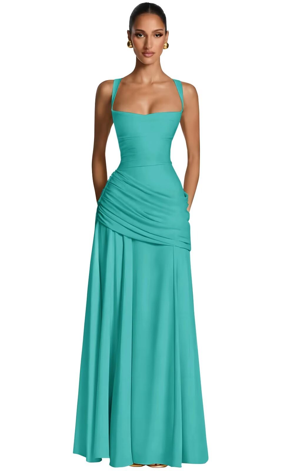 Kingbridal Spaghetti Straps Chiffon Bridesmaid Dresses for Women A-Line Formal Dress