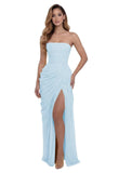 Kingbridal Strapless Chiffon Bridesmaid Dresses for Women Long Mermaid Prom Dress