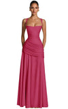 Kingbridal Spaghetti Straps Chiffon Bridesmaid Dresses for Women A-Line Formal Dress