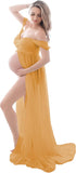 Maternity Lace Dress for Photoshoot Off Shoulder Gown Pregnancy Dresses for Photography Gowns