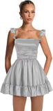 Satin Homecoming Dresses for Teens 2027 A-line Ruched Square Neck Short Prom Formal Cocktail Gowns with Pockets