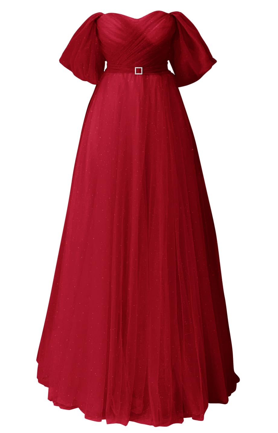 Glitter Tulle Prom Dresses Off The Shoulder Sweetheart Puffy Long Evening Gowns for Women 2027