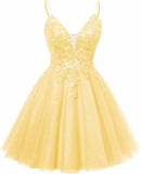 Spaghetti Straps Sequin Lace Appliques Short Homecoming Dresses for Teens Glitter Tulle Prom Party Dresses