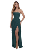 Kingbridal Strapless Chiffon Bridesmaid Dresses for Women Long Mermaid Prom Dress