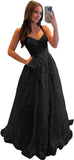 Lace Tulle Prom Dresses with Bow Appliques Corset A Line Long Formal Dress