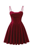 Spaghetti Straps Satin Homecoming Dresses for Teens Ruched Corset Short Prom Dresses 2026