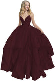 Women's Sparkly Tulle Prom Dress 2023 Long Ball Gown Spaghetti Straps Quinceanera Dress