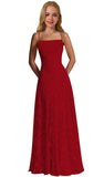 Lace Floral Junior Bridesmaid Dresses Long Spaghetti Strap Prom Dress for Teens Formal Gown Flower Girls Dress