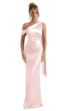 Kingbridal One Shoulder Bridesmaid Dresses for Women Mermaid Satin Formal Evening Maxi Dress