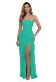 Kingbridal Strapless Chiffon Bridesmaid Dresses for Women Long Mermaid Prom Dress