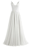Lace Bridesmaid Dresses for Wedding with Slit Spaghetti Straps Chiffon Aline Formal Evening Party Gowns