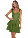 Jacquard Ruffles Homecoming Dresses for Teens Tight Short Prom Gowns Mini Formal HOCO Cocktail Party Dress