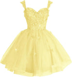 Off Shoulder Glitter Tulle Homecoming Dresses for Teens 3D Butterfly Short Prom Dress Sequin Quinceanera Dresses
