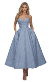 Strapless Floral Satin Prom Dresses for Women 2026 Jacquard Aline Formal Evening Party Dress with Pockets