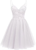 Sparkly Tulle Homecoming Dresses Short Lace Prom Dresses for Teens Mini Cocktail Dress