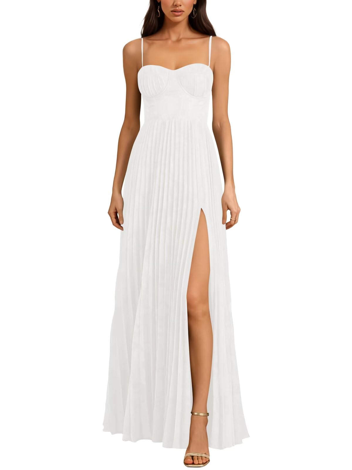 Long Floral Dress for Women Wedding Guest Dress Formal Pleated Prom Dresses 2027