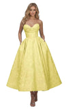 Strapless Floral Satin Prom Dresses for Women 2026 Jacquard Aline Formal Evening Party Dress with Pockets