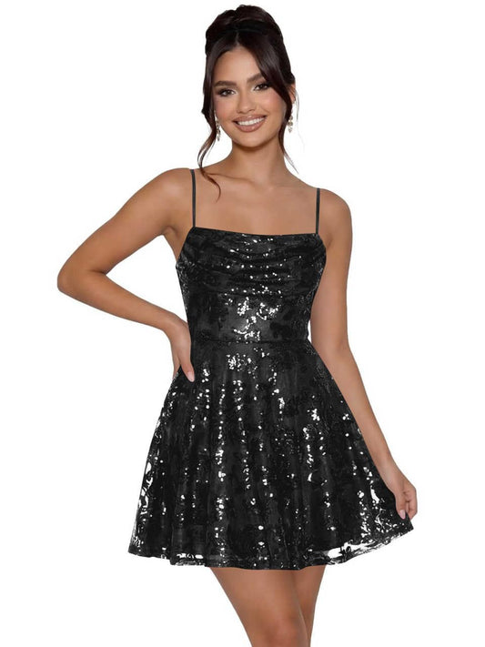 Sequin Homecoming Dresses for Women Pleated Short Prom Dress Lace A Line Graduation Dress Short Sequin Homecoming Dresses for Teens 2026 A Line Cowl Neck Cocktail Gown