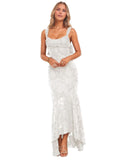 Jacquard Laces Prom Dress for Women Bridesmaid Dresses Bow Strapless Long Formal Wedding Party Gown