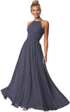 Women's Halter Bridesmaid Dresses Long Chiffon Formal Dresses Evening Party Dress 2026