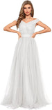 Schulterfreies Ballkleid, langes Ballkleid für Damen, A-Linie, Herzausschnitt, mehrlagiges Tüllkleid für Hochzeit, Abendparty 