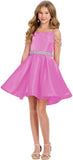 Girl's Satin Father Daughter Pageant Dresses Off Shoulder Short Flower Girl Kids Children Teen Gowns