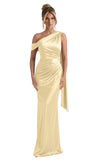 Kingbridal One Shoulder Bridesmaid Dresses for Women Mermaid Satin Formal Evening Maxi Dress