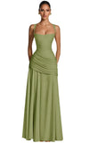 Kingbridal Spaghetti Straps Chiffon Bridesmaid Dresses for Women A-Line Formal Dress