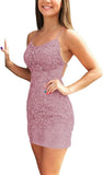 Vestidos cortos ajustados para el regreso a casa para adolescentes, vestidos de fiesta cortos de encaje, vestidos de cóctel 