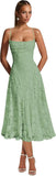 Lace Jacquard Bridesmaid Dresses for Women 2027 Spaghetti Straps Ruffle Formal Wedding Guest Dress Formal Evening Dress