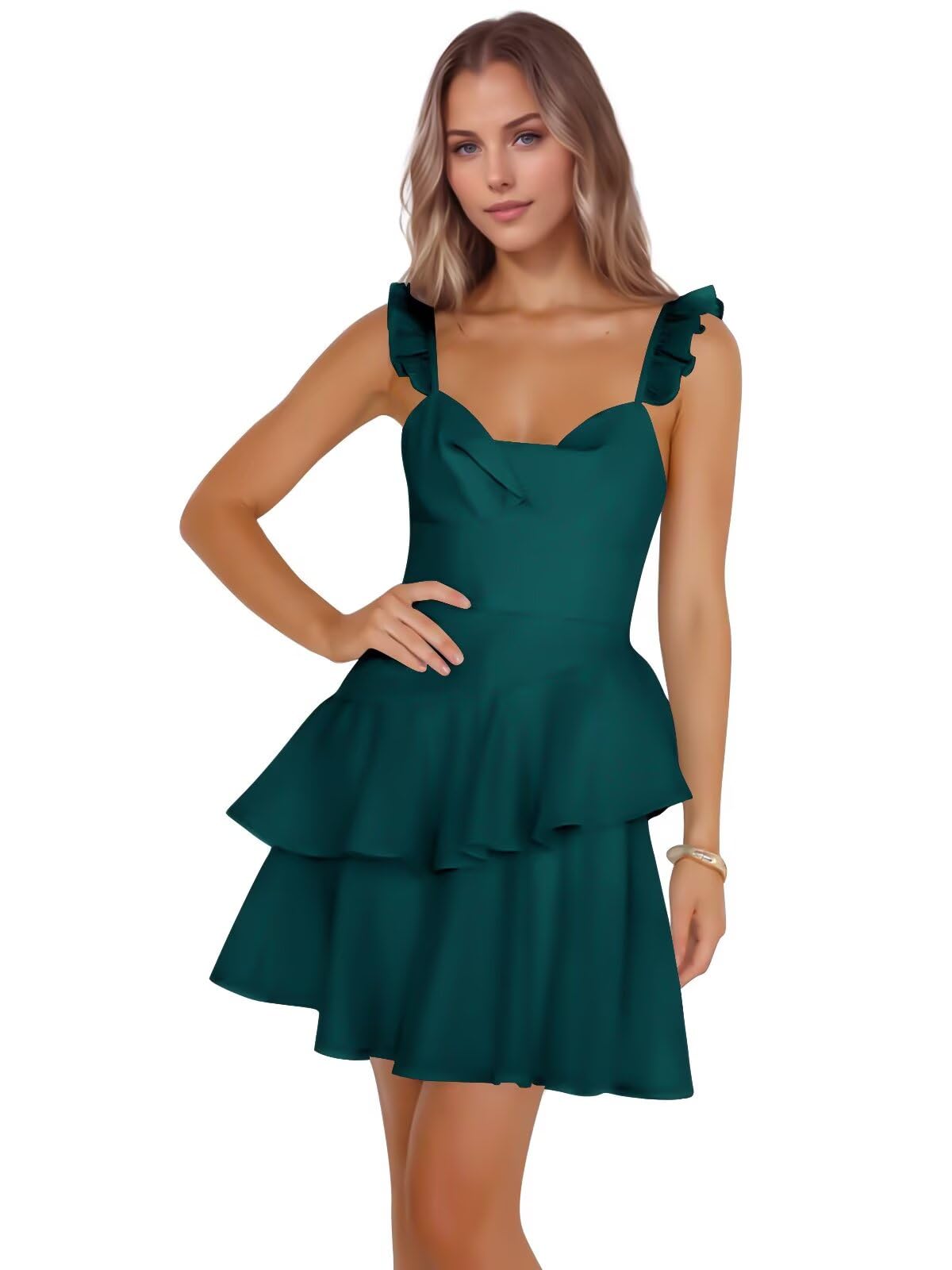 Jacquard Ruffles Homecoming Dresses for Teens Tight Short Prom Gowns Mini Formal Cocktail Party Dress