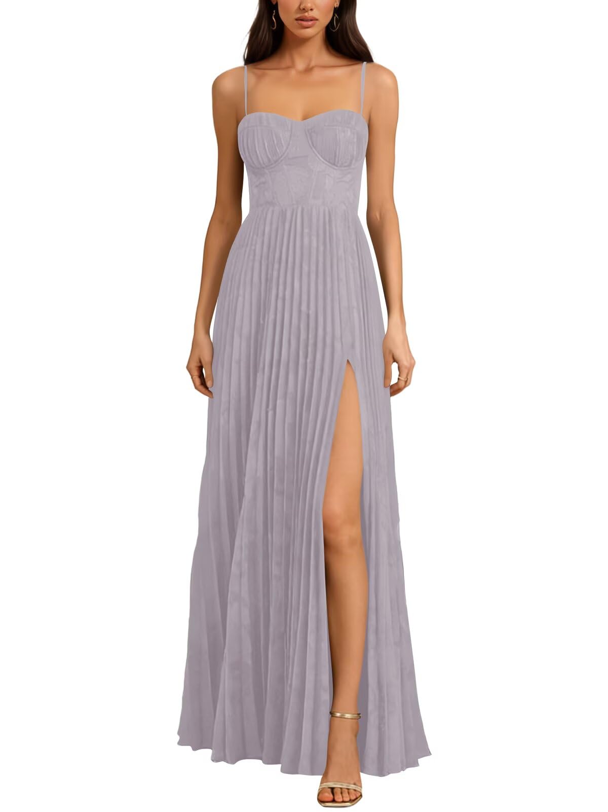 Long Floral Dress for Women Wedding Guest Dress Formal Pleated Prom Dresses 2027