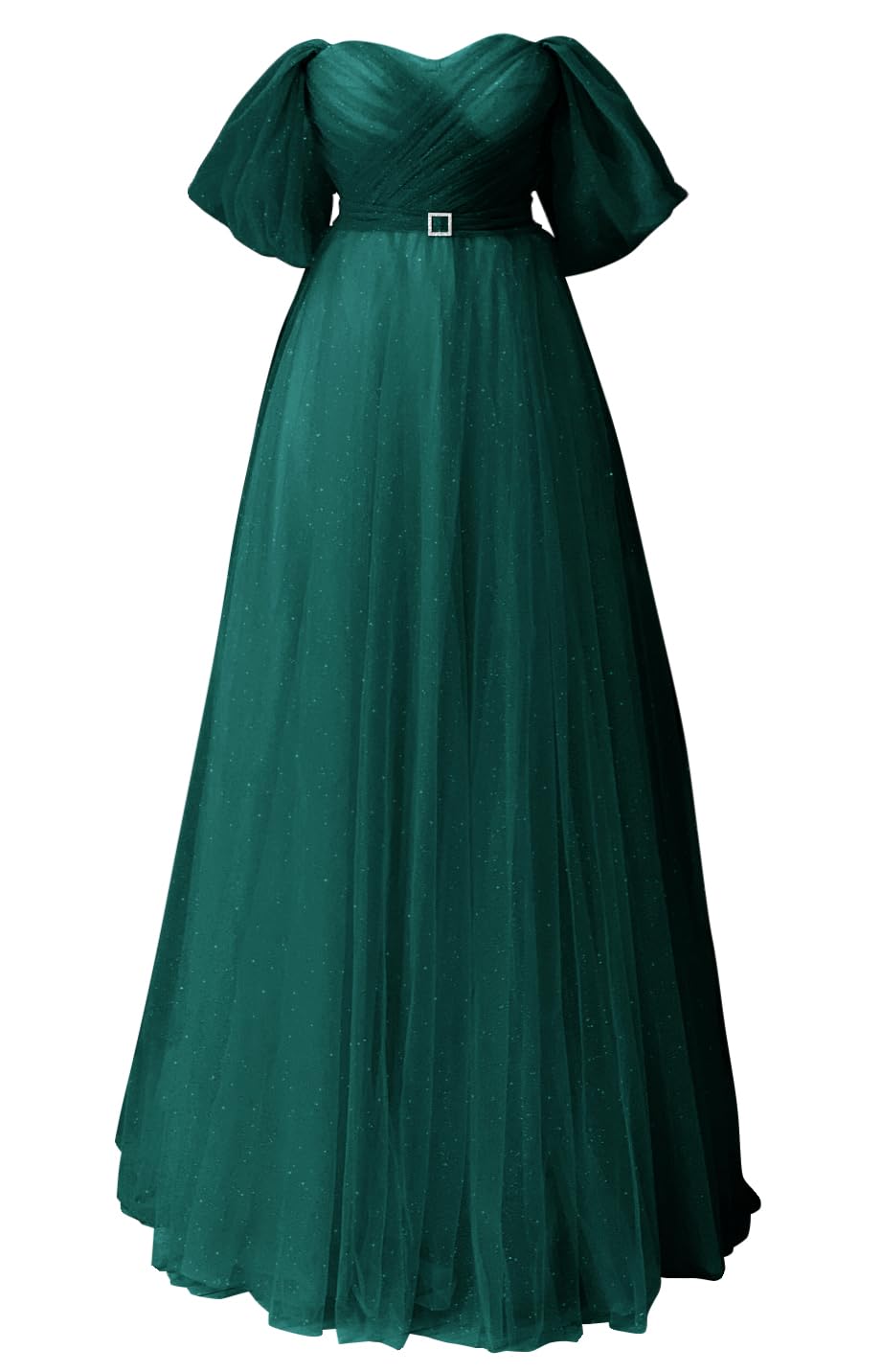 Glitter Tulle Prom Dresses Off The Shoulder Sweetheart Puffy Long Evening Gowns for Women 2027
