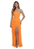 Kingbridal Strapless Chiffon Bridesmaid Dresses for Women Long Mermaid Prom Dress