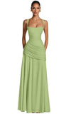 Kingbridal Spaghetti Straps Chiffon Bridesmaid Dresses for Women A-Line Formal Dress