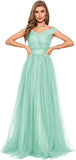 Schulterfreies Ballkleid, langes Ballkleid für Damen, A-Linie, Herzausschnitt, mehrlagiges Tüllkleid für Hochzeit, Abendparty 