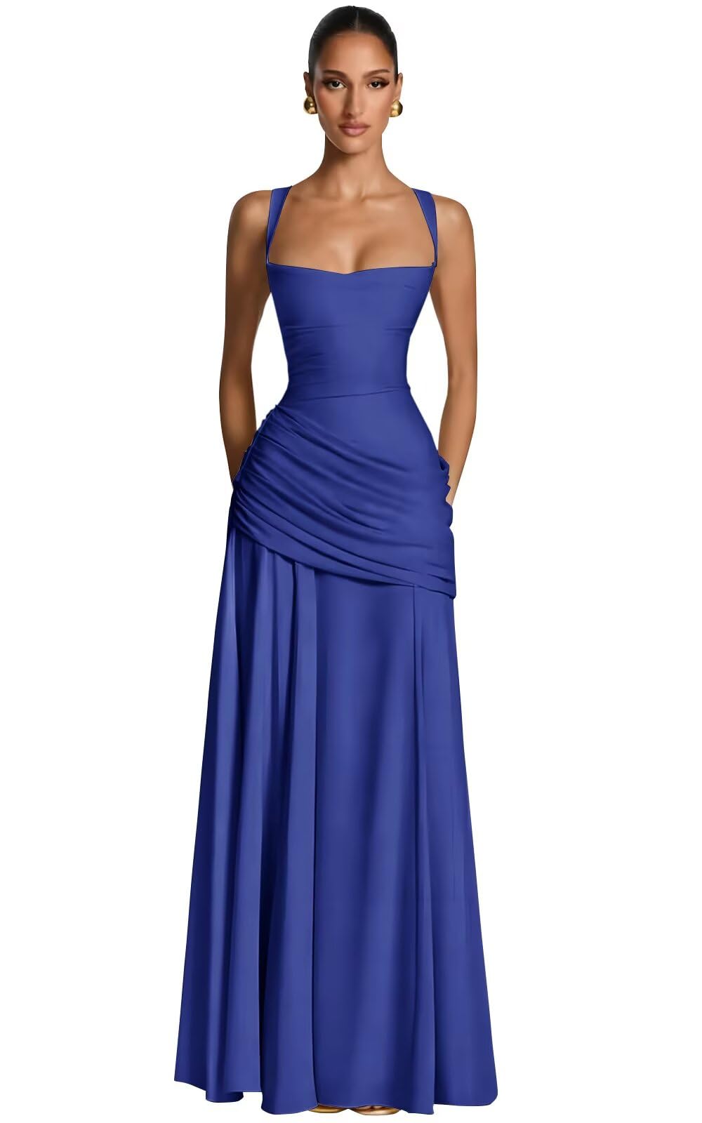 Kingbridal Spaghetti Straps Chiffon Bridesmaid Dresses for Women A-Line Formal Dress