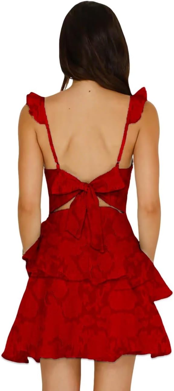Jacquard Ruffles Homecoming Dresses for Teens Tight Short Prom Gowns Mini Formal Cocktail Party Dress