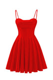 Spaghetti Straps Satin Homecoming Dresses for Teens Ruched Corset Short Prom Party Gowns Dress