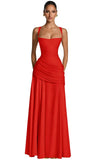 Kingbridal Spaghetti Straps Chiffon Bridesmaid Dresses for Women A-Line Formal Dress