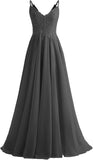Lace Bridesmaid Dresses for Wedding with Slit Spaghetti Straps Chiffon Aline Formal Evening Party Gowns