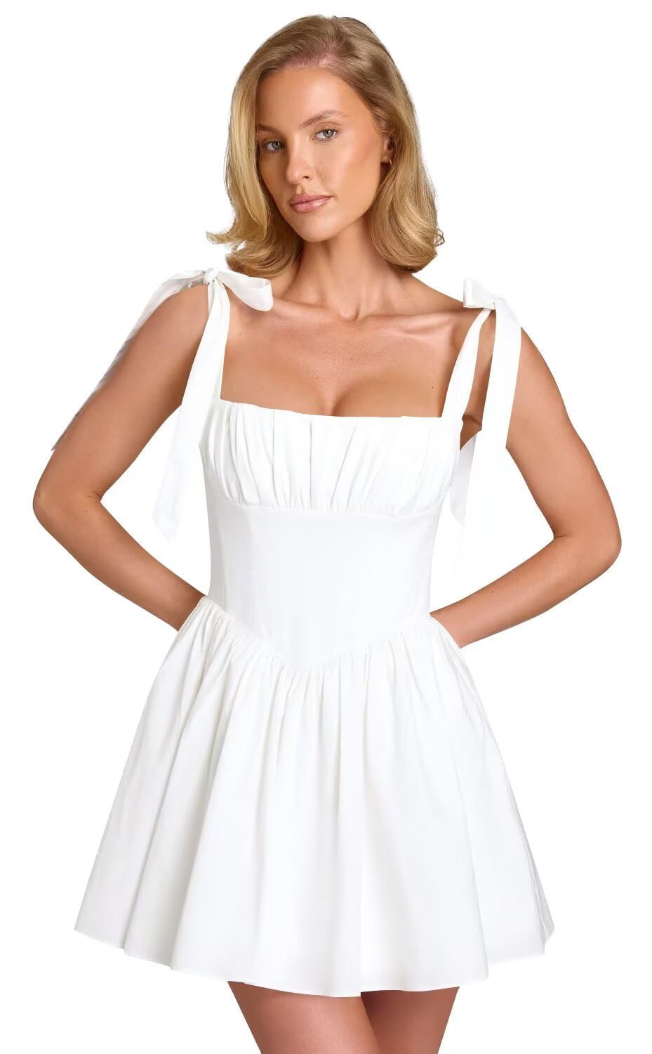 Spaghetti Straps Homecoming Dresses for Teens Satin A-line Short Prom Dress Pleated Cocktail Gowns with Pockets