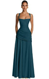 Kingbridal Spaghetti Straps Chiffon Bridesmaid Dresses for Women A-Line Formal Dress