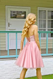 Sparkly Tulle Homecoming Dresses Short Lace Prom Dresses for Teens Mini Cocktail Dress