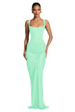 Mermaid Satin Prom Dresses for Women 2026 Spaghetti Strap Formal Dress Ruched Corset Evening Party Gowns