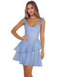Jacquard Ruffles Homecoming Dresses for Teens Tight Short Prom Gowns Mini Formal Cocktail Party Dress