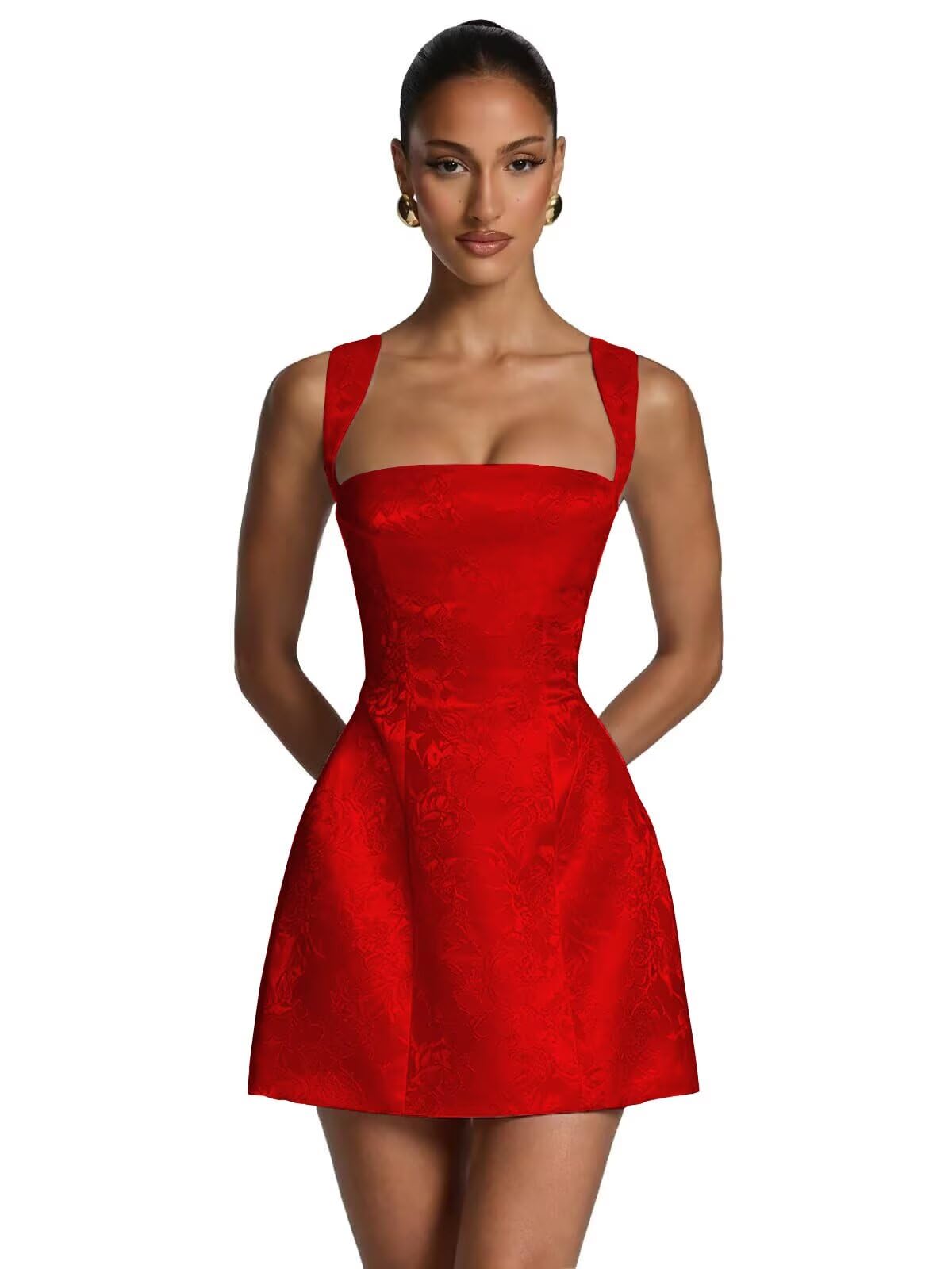 Kingbridal Jacquard Satin Homecoming Dresses for Teens 2026 A-Line Short Prom Cocktail Dress