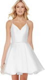 Women's Short Homecoming Dresses for Teens 2025 V Neck Satin Prom Cocktail Gowns