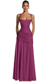 Kingbridal Spaghetti Straps Chiffon Bridesmaid Dresses for Women A-Line Formal Dress